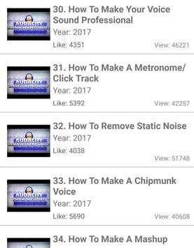 Free Audacity video tutorials screenshot 3