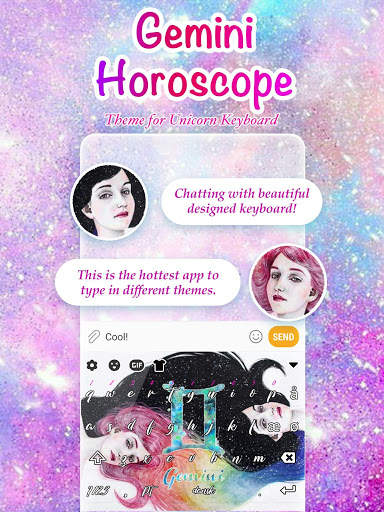 Gemini Horoscope Free Keyboard Theme screenshot 1