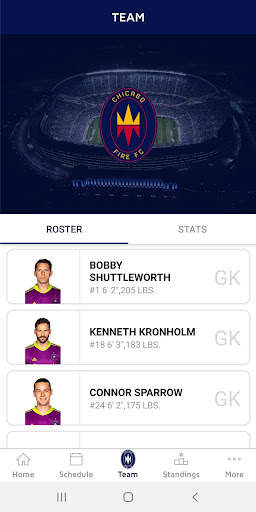 Chicago Fire FC Mobile App screenshot 1