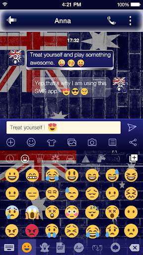 Australia Emoji Keyboard Theme स्क्रीनशॉट 1