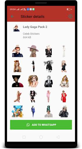 Lady Gaga WAStickerApps : Stickers for Whatsapp screenshot 3