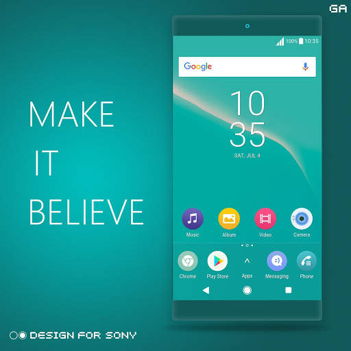 XPERIA ON™ | O Cyan Theme 🎨Design For SONY screenshot 3