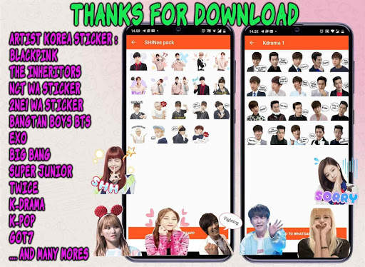 Korean Sticker KPop WASticker for WhatsApp screenshot 3