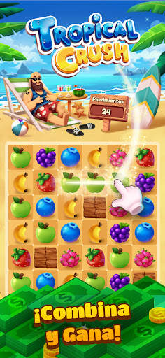 Tropical Crush: Gana Dinero screenshot 1