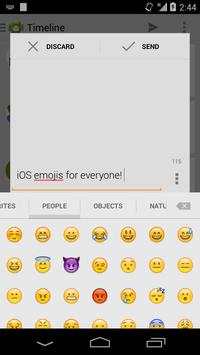 Sliding Emoji Keyboard - iOS screenshot 1