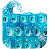 Klawiatura ze szklaną wodą icon