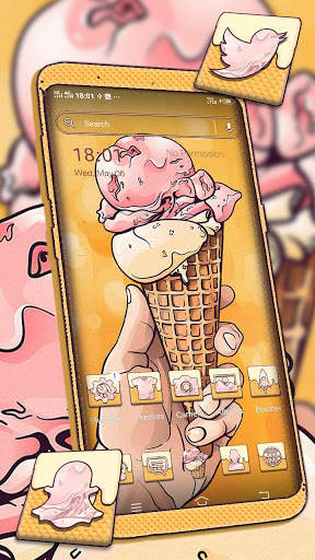 Ice Cream Cone Launcher Theme screenshot 1