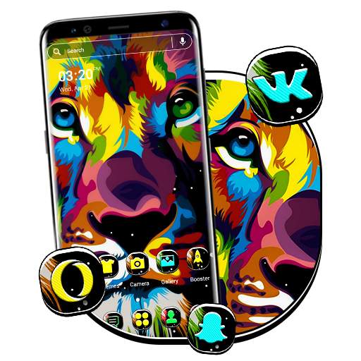 Colorful Lion Launcher Theme 1.0