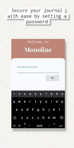 Monoline: Daily Diary with Lock & Photos screenshot 3
