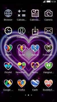 Neon Heart Theme HD: CLauncher screenshot 3