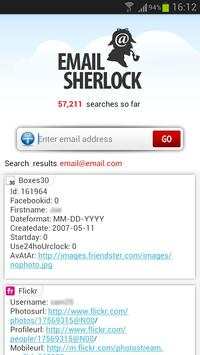 Email Search by EmailSherlock 3 تصوير الشاشة