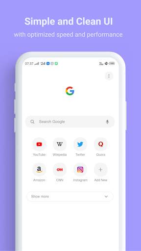 Turbo Browser - Fast & Secure screenshot 1