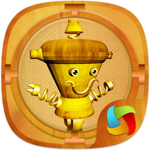 Wood Robot Mega Launcher Theme 1.3