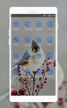 Snow beautiful bird theme screenshot 2