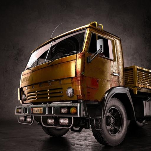 Military kamaz driving 3D icon