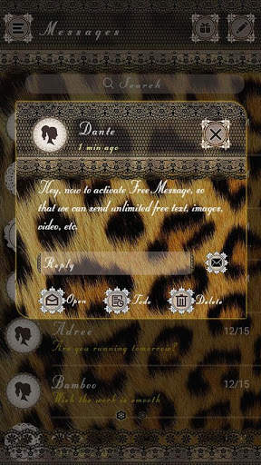 (FREE) GO SMS CHEETAH THEME screenshot 4