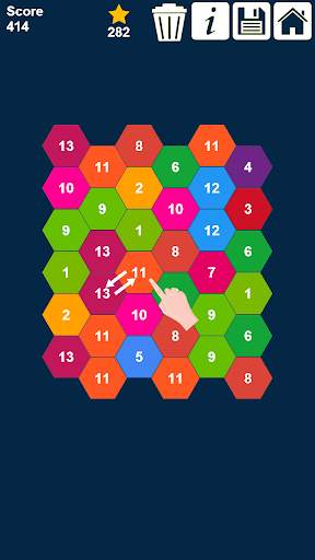 Hexa Games: Hexagon Number Puzzles Collection screenshot 5
