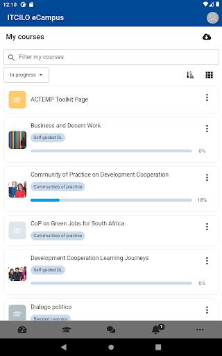 ITCILO eCampus screenshot 6