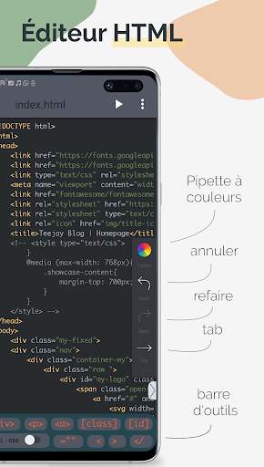 TrebEdit - Éditeur HTML mobile screenshot 1