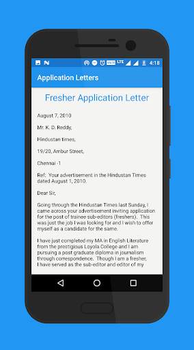 Application Letters screenshot 4