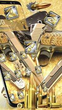 Golden Cool Bullet Gun Theme 1 تصوير الشاشة