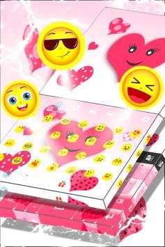 Pink Hearts Keyboard 5 تصوير الشاشة
