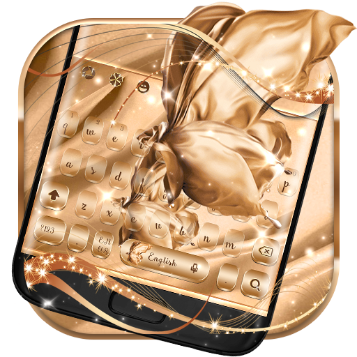 Rose Gold Butterfly Silk Keyboard icon