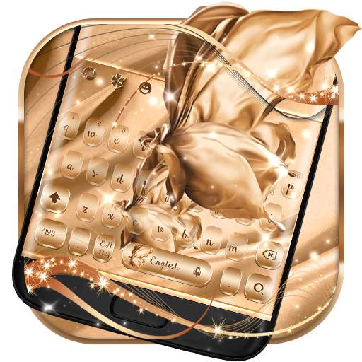 Rose Gold Butterfly Silk Keyboard 10001002