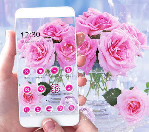 Pink Rose Love Theme screenshot 1