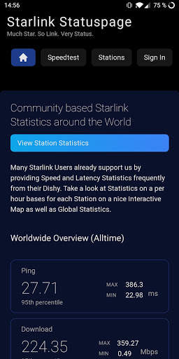 Starlink Status screenshot 1