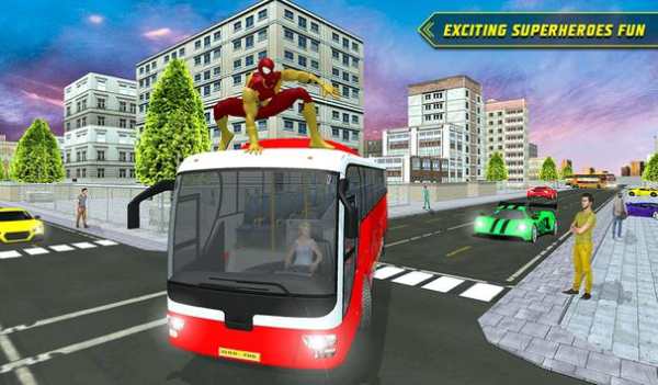 City Bus Driving: Superheroes Transport Simulator screenshot 15