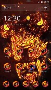 The Wolf Fire Theme Golden Eyes Shining screenshot 1