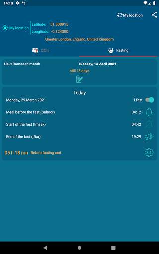Kaaba compass - Muslim fasting Ramadan 2022 screenshot 5