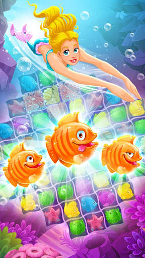 Mermaid - puzzle match-3 harta screenshot 13