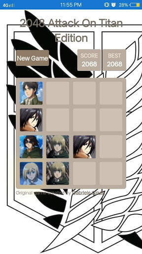 2048 Attack On Titan Edition screenshot 4
