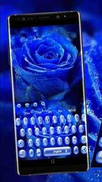 Romantic Blue Rose Keyboard screenshot 1