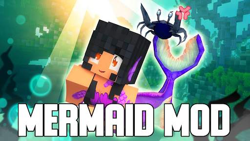 Mermaid mod in Minecraft PE screenshot 1