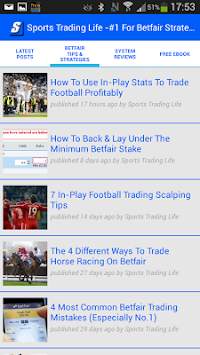STL - Strategies For Betfair screenshot 1