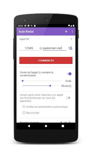 Auto Redial (Appel automatique) screenshot 8