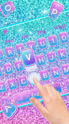 Colorful Glitter Dreamy Keyboard screenshot 2