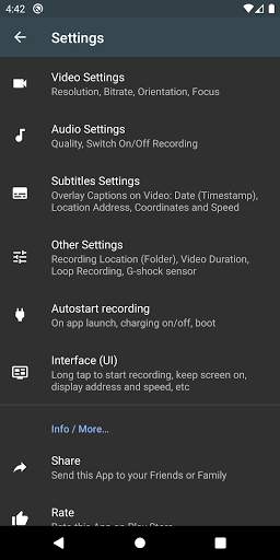 Droid Dashcam DVR screenshot 5