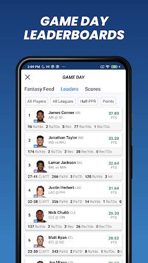 Fantasy News & Scores 6 تصوير الشاشة