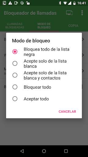 Bloqueador de llamadas y copia de seguridad screenshot 4