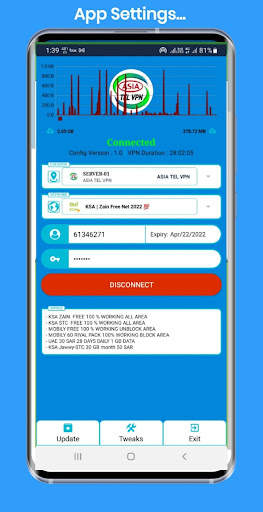 ASIA TEL VPN screenshot 1
