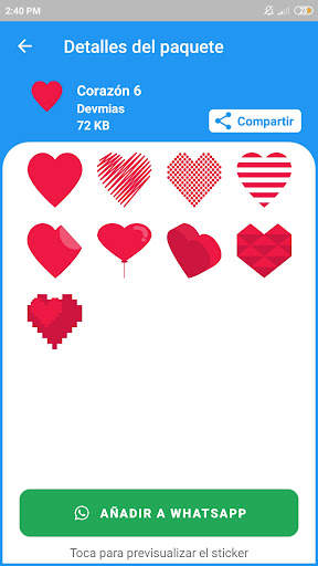 Heart sticker for whatsapp screenshot 4