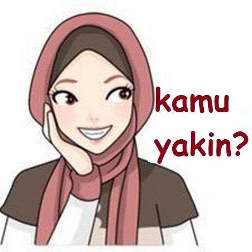 Stiker Hijab Cantik Lucu untuk WhatsApp 9.8