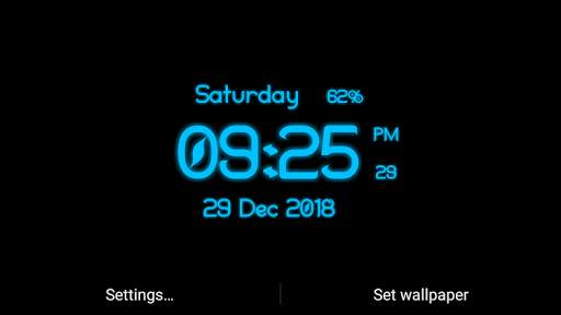 Digital Clock Live Wallpaper screenshot 2