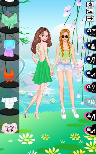 Lovely sisters dress up game screenshot 6