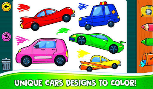 Learn Coloring & Drawing Car Games for Kids screenshot 3