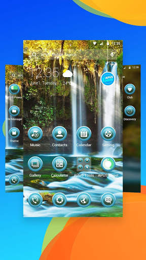waterfall nature scene -APUS Launcher theme screenshot 2